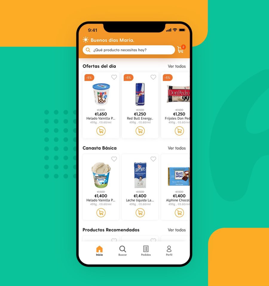 Desarrollo de aplicación handy, venta de abarrotes