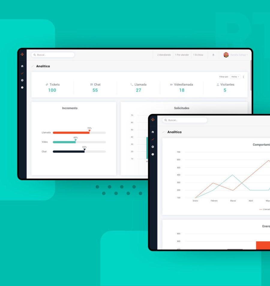 Diseño solución UX y UI para pantalla de análisis de datos