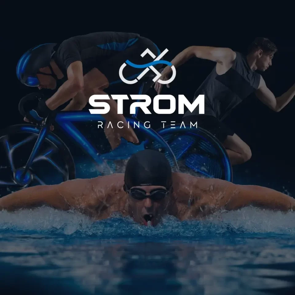 Logo Ström sobre una imagen de deportistas de alto rendimiento