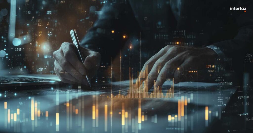 Close-up shot of an analytical working with the latest financial results Financial accounting sales forecast graphs analysis with hand writing